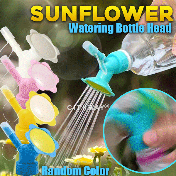 Cithway®  2-in-1 Sunflower Watering Bottle Head (Random Color)