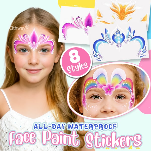 Cithway® Easy-Stick Realistic Face Paint Sticker Set (8PCS) – Imaginflora