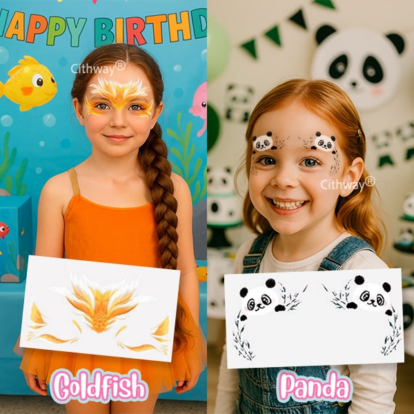 Cithway® Easy-Stick Realistic Face Paint Sticker Set (8PCS)