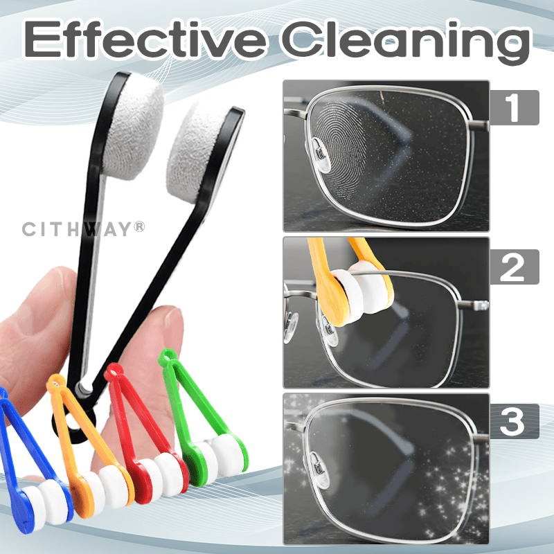 Cithway® Optic-Clean Eyeglass Cloth Clip