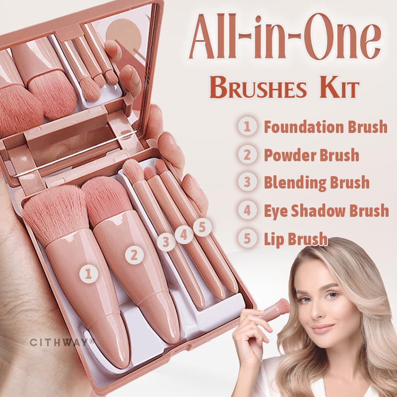 Cithway® Travel-Sized All-in-One Makeup Brush Set