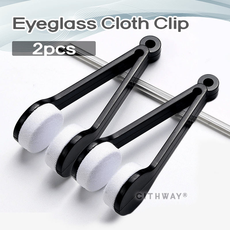 Cithway® Optic-Clean Eyeglass Cloth Clip