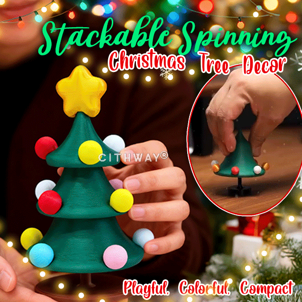 Cithway® Stackable Spinning Christmas Tree Table Decor